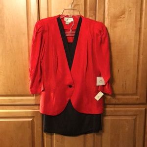 Vintage 100% Silk Jacket and Skirt set NWT